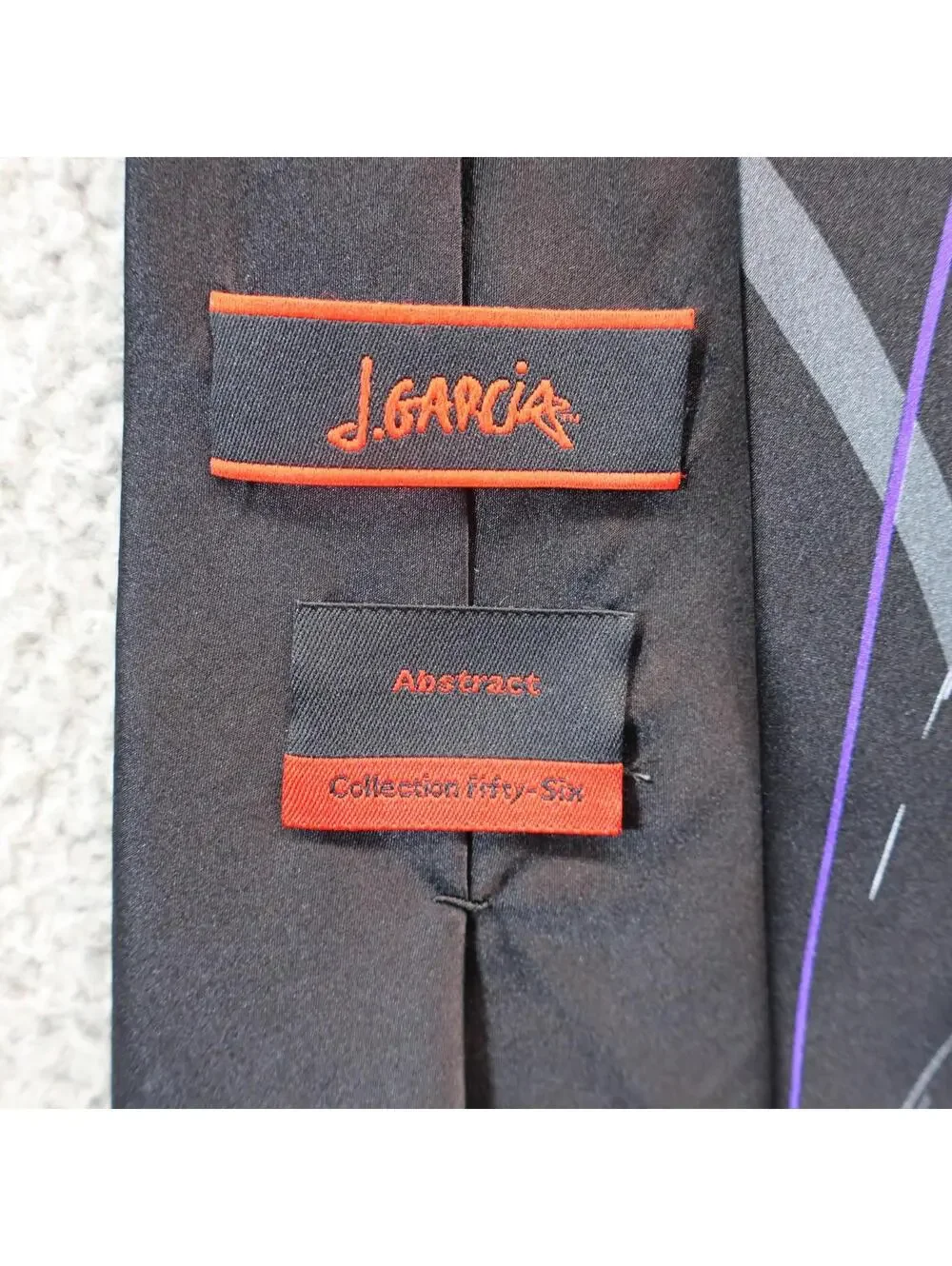 J Garcia Necktie Silk Black Abstract Limited Collection 56